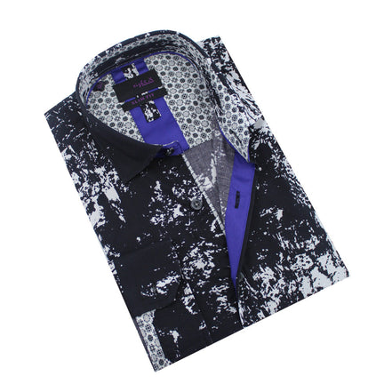 Deep Static Button Down Shirt Shirts Eight-X BLACK S