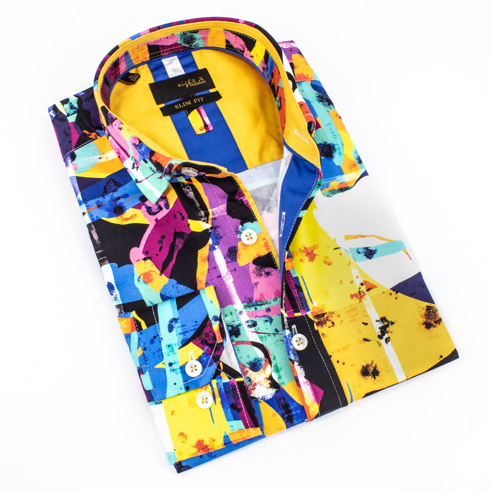 Dinner in Aspen Button Down Shirt Shirts Eight-X MULTI S