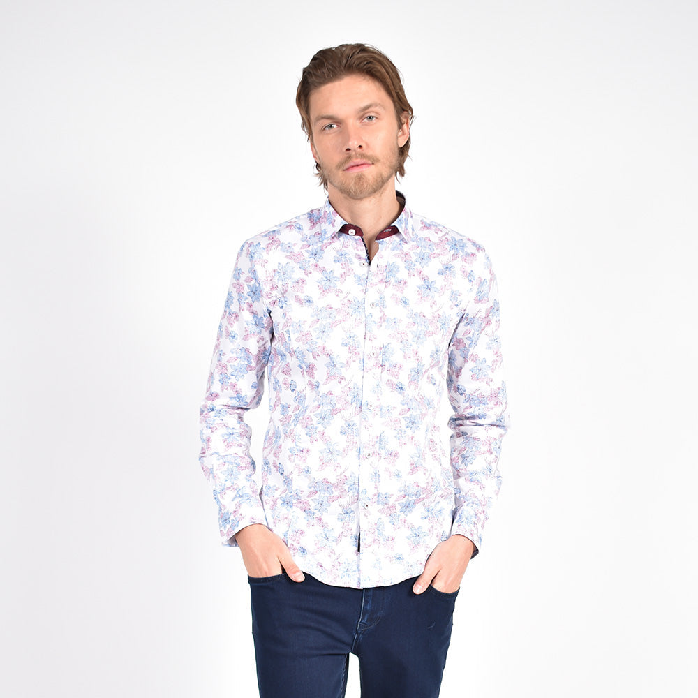 Distressed Wildflower Button Down Shirt Shirts Eight-X