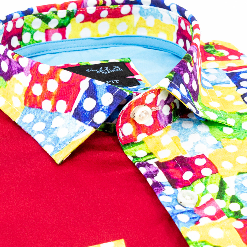 Domino Effect Button Down Shirt Shirts EightX