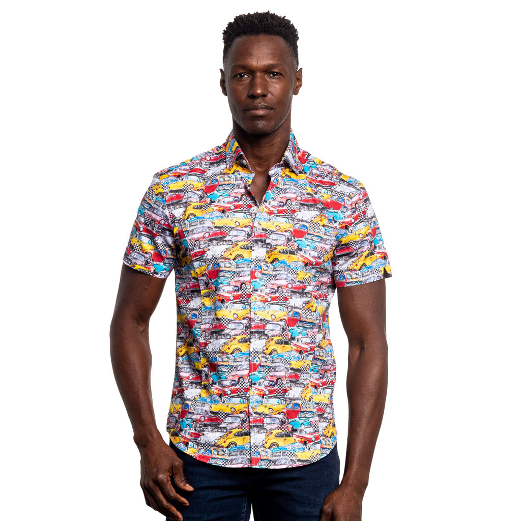 Drive My Car Short Sleeve Button Down Shirt Shirts Eight-X