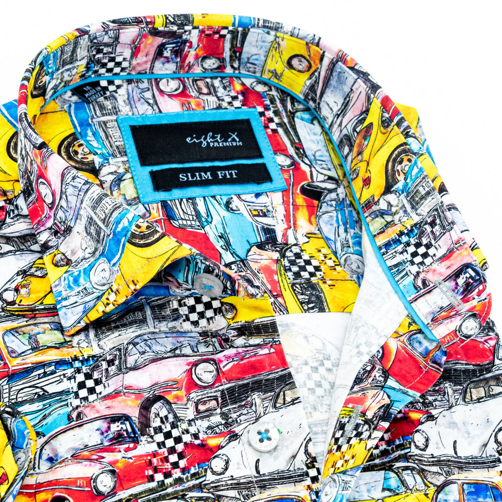 Drive My Car Short Sleeve Button Down Shirt Shirts Eight-X