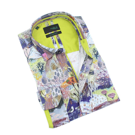 Earthy Forest Button Down Shirt Shirts Eight-X MULTI S