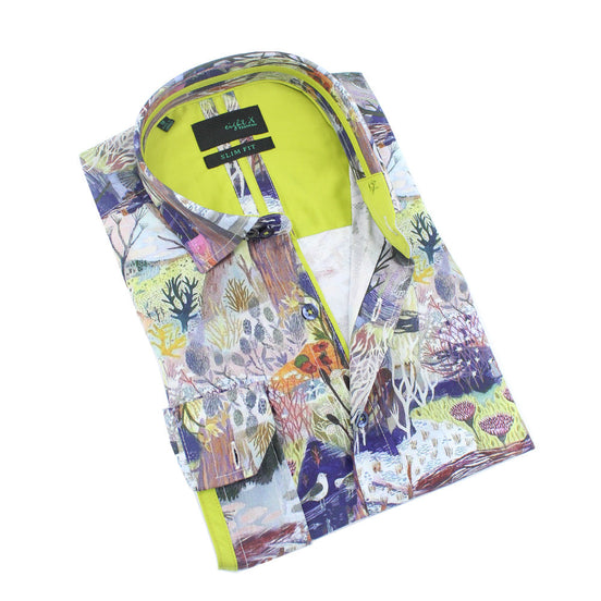 Earthy Forest Button Down Shirt Shirts Eight-X MULTI S
