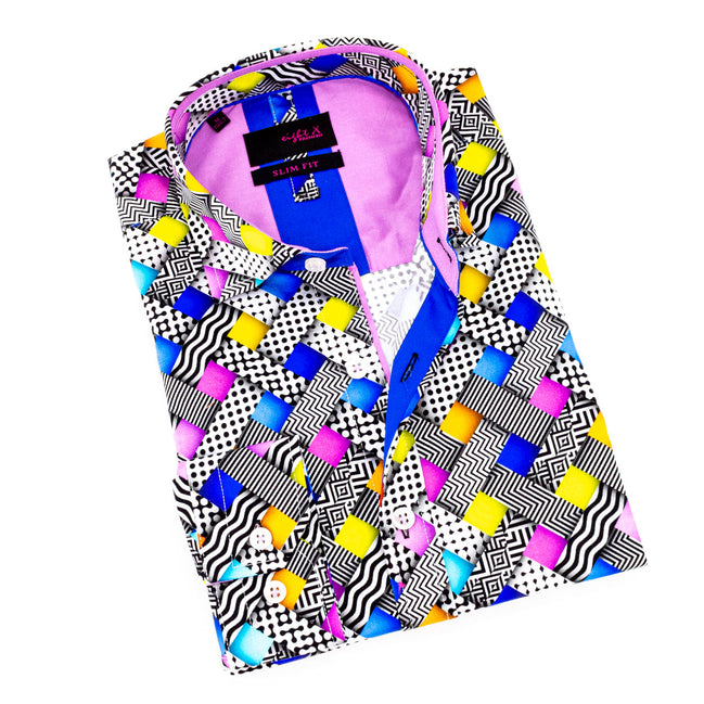 Electric Slide Button Down Shirt Shirts EightX MULTI S