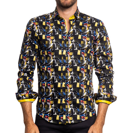 Electrobrush PM Edition Button Down Shirt Shirts Eight-X BLACK S