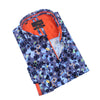 Floral Flocking Button Down Shirt Shirts Eight-X NAVY S