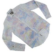 Floral Print Linen Shirt - Multicolor Tie Dye Shirts Eight-X