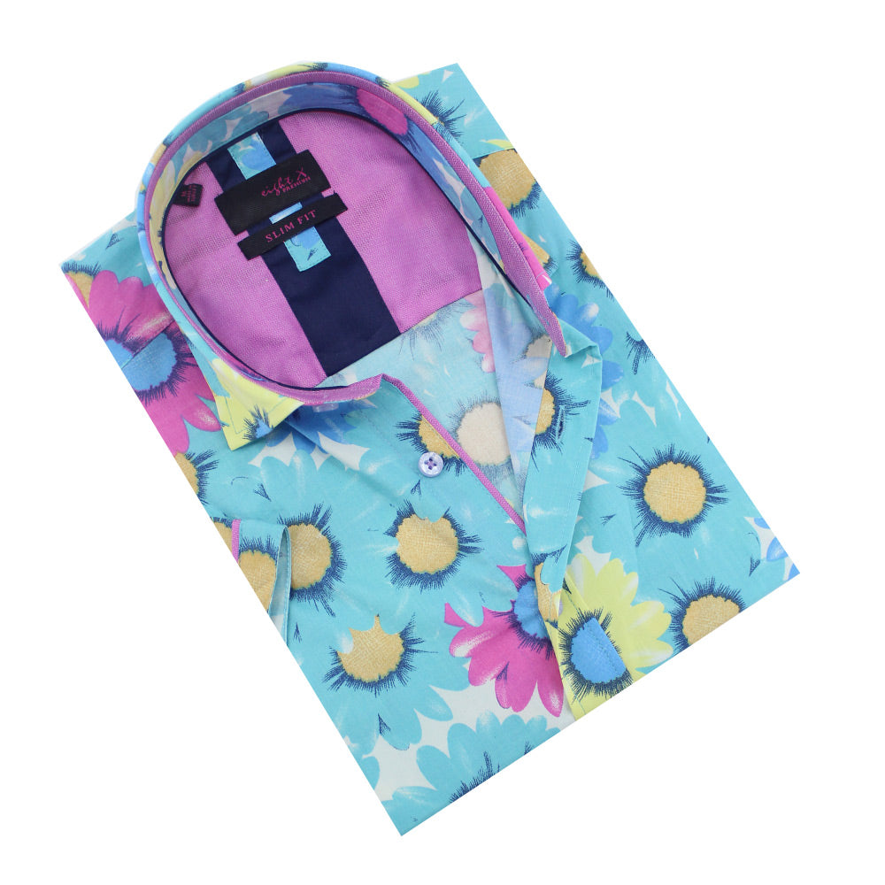 Gerbera Daisy Short Sleeve Shirt Shirts Eight-X MULTI S