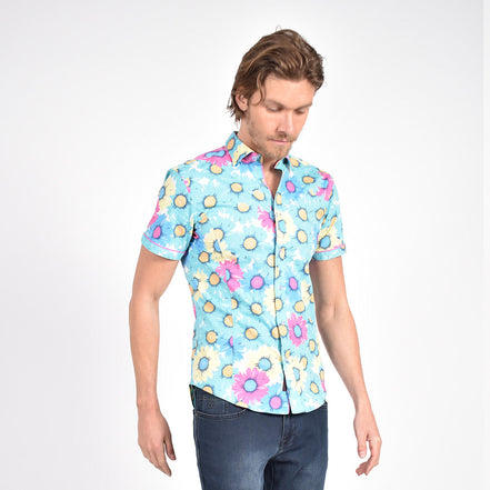 Gerbera Daisy Short Sleeve Shirt Shirts Eight-X