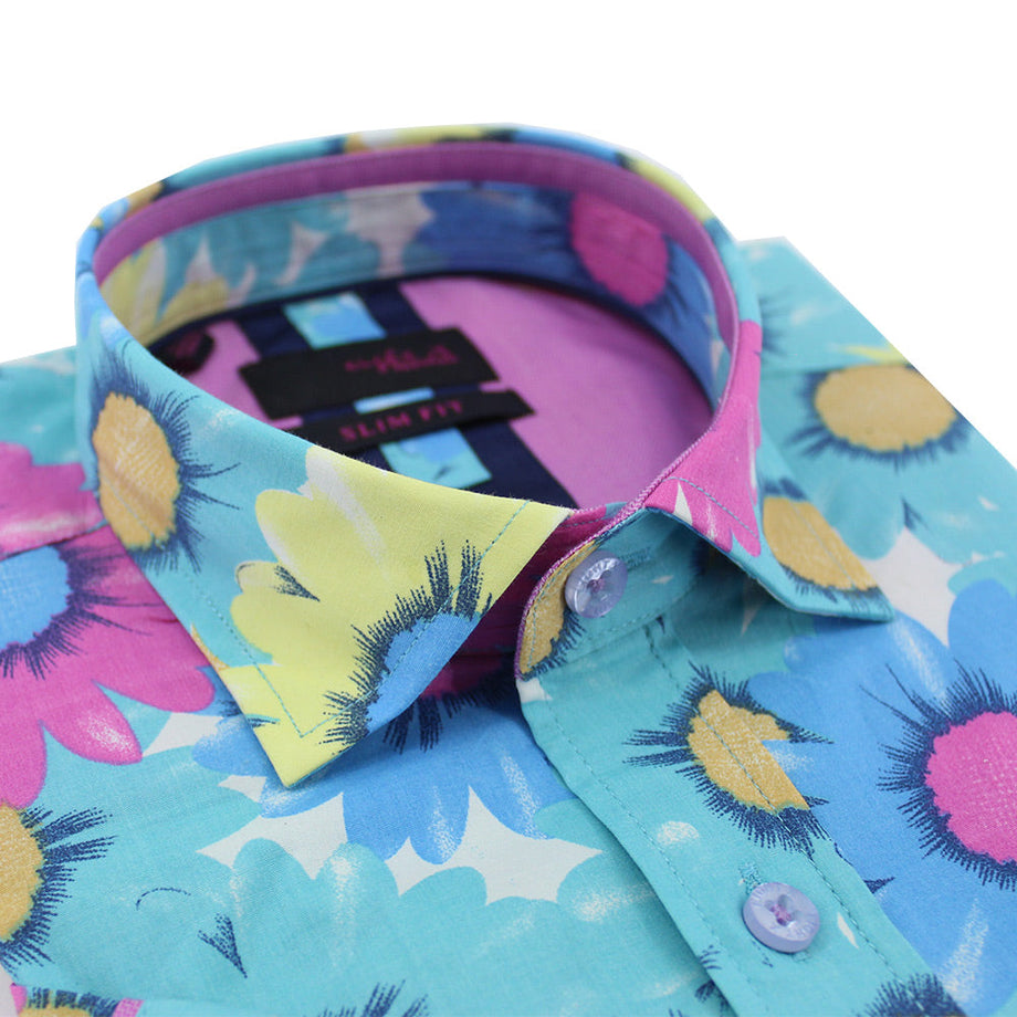 Eight-X | Designer Dress Shirts | Gerbera Daisy Print Shirt