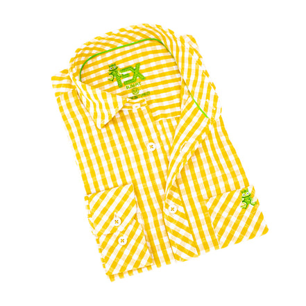 Harvard Yard FROG Linen Shirt - Yellow Shirts EightX YELLOW S
