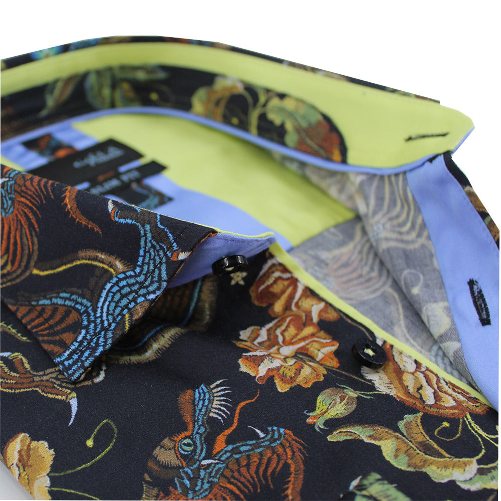 Imperial Dragon Tapestry Button Down Shirt Shirts Eight-X