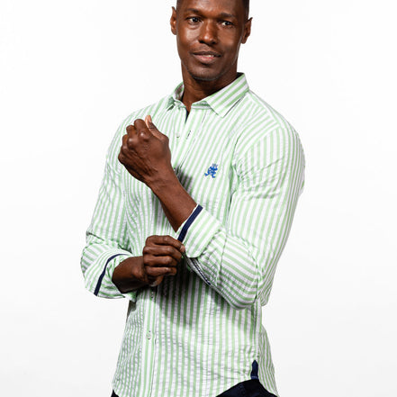 Ivan - Green Button Down Shirt Shirts EightX