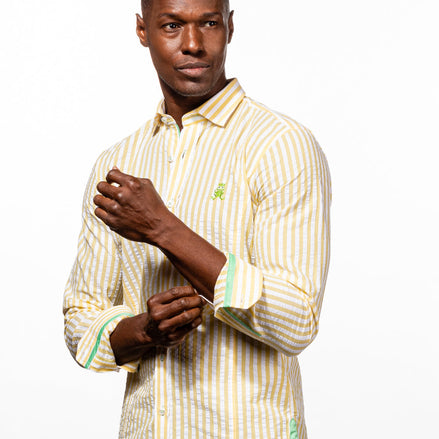 Ivan - Yellow Button Down Shirt Shirts EightX
