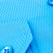 Jacquard Button Down Shirt - Ocean Blue Shirts EightX