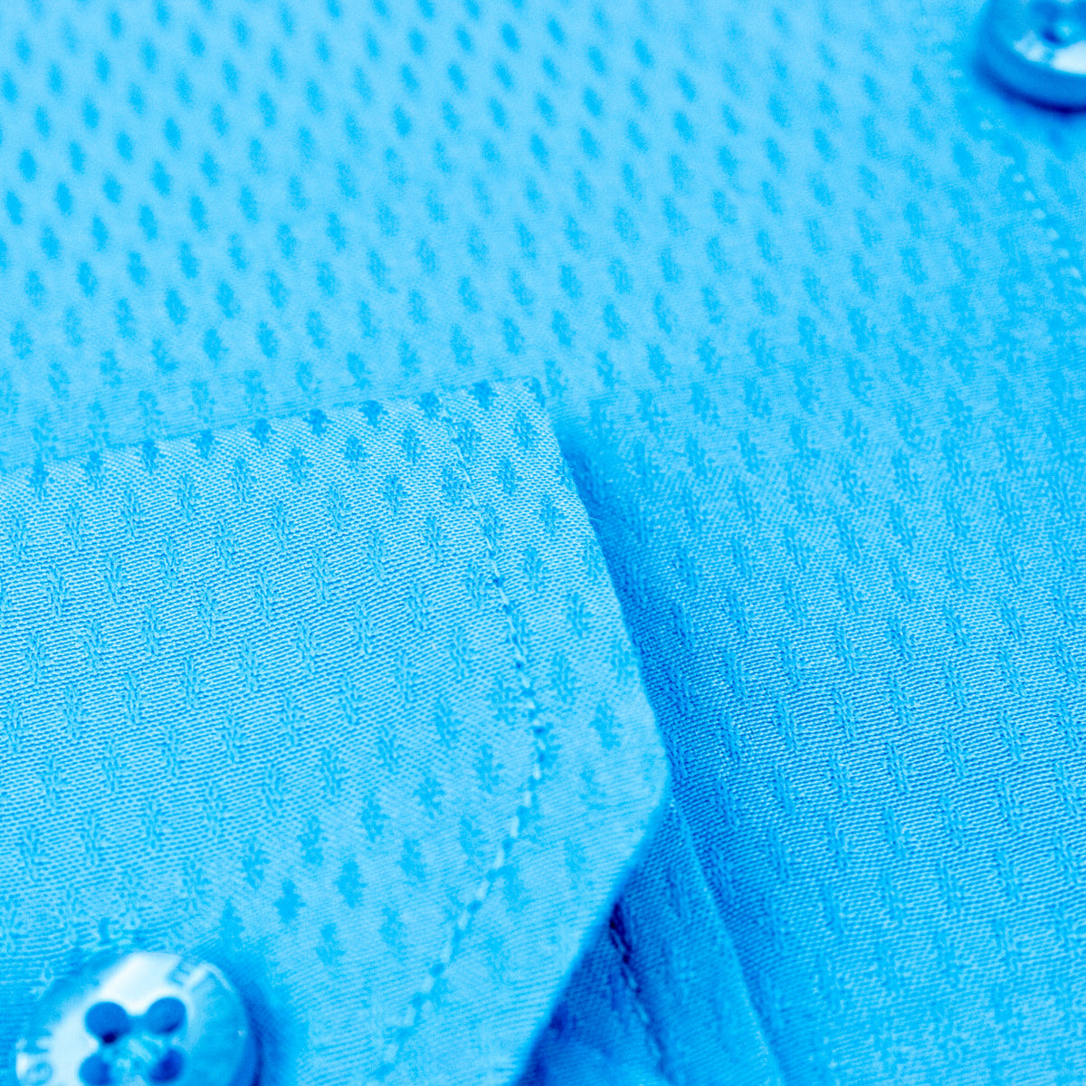 Jacquard Button Down Shirt - Ocean Blue Shirts EightX