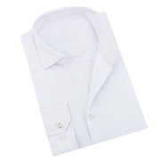 Jacquard Button Down Shirt - White Shirts EightX WHITE S