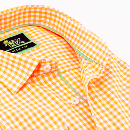 Julian - Orange/Pink Button Down Shirt Shirts EightX