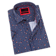 Lady Luck Short Sleeve Button Down Shirt Shirts EightX NAVY S