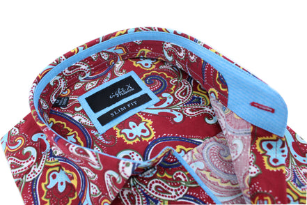 Large Paisley Print Short Sleeve Shirt Shirts Eight-X