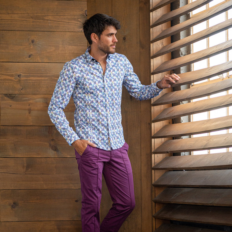 Lavender Sewn Dreams PM Edition Shirt | Designer Menswear | Eight
