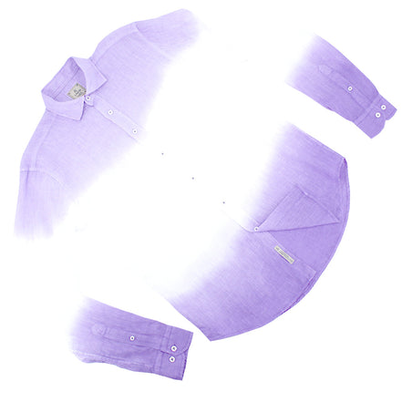 Lilac Ombré Linen Shirt Shirts Eight-X