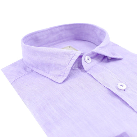 Lilac Ombré Linen Shirt Shirts Eight-X