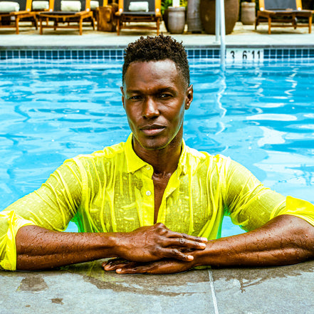 Linen Button Down Shirt - Yellow Shirts Eight-X