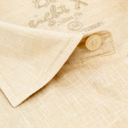Looks Like Linen Button Down Shirt - Beige Shirts Eight-X