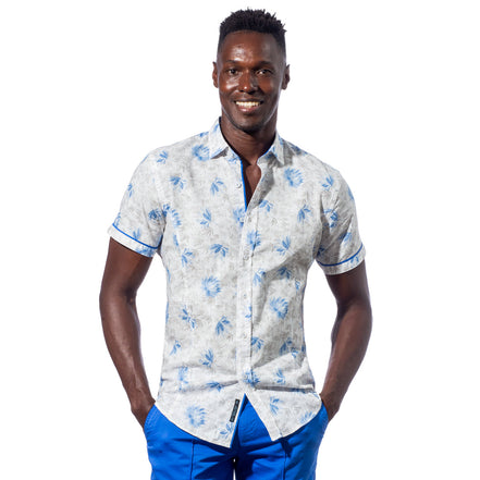 Lotus Breeze Linen Short Sleeve Shirt Shirts Eight-X
