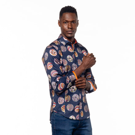 Marble System Button Down Shirt Shirts Eight-X
