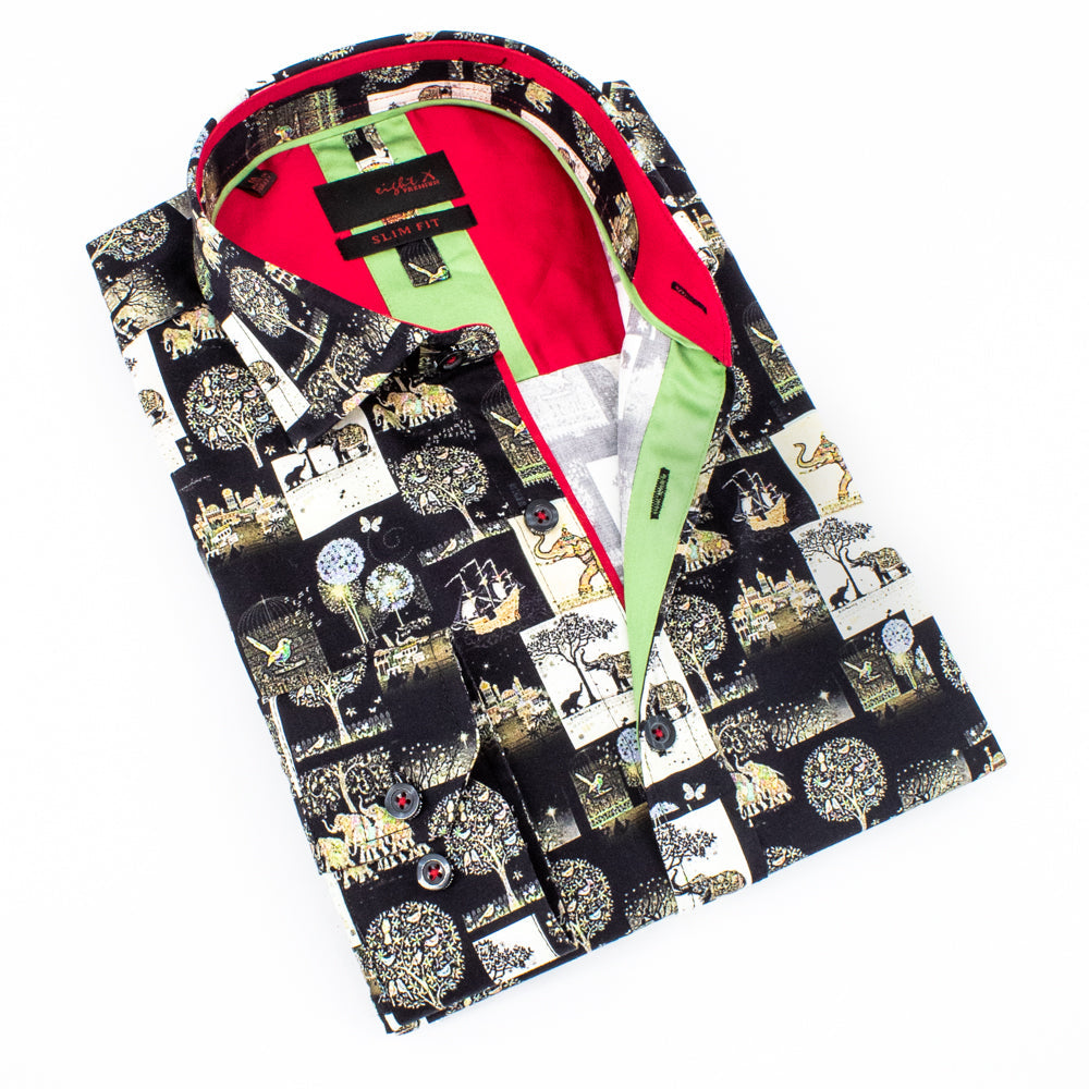 Marco Polo Button Down Shirt Shirts Eight-X BLACK S