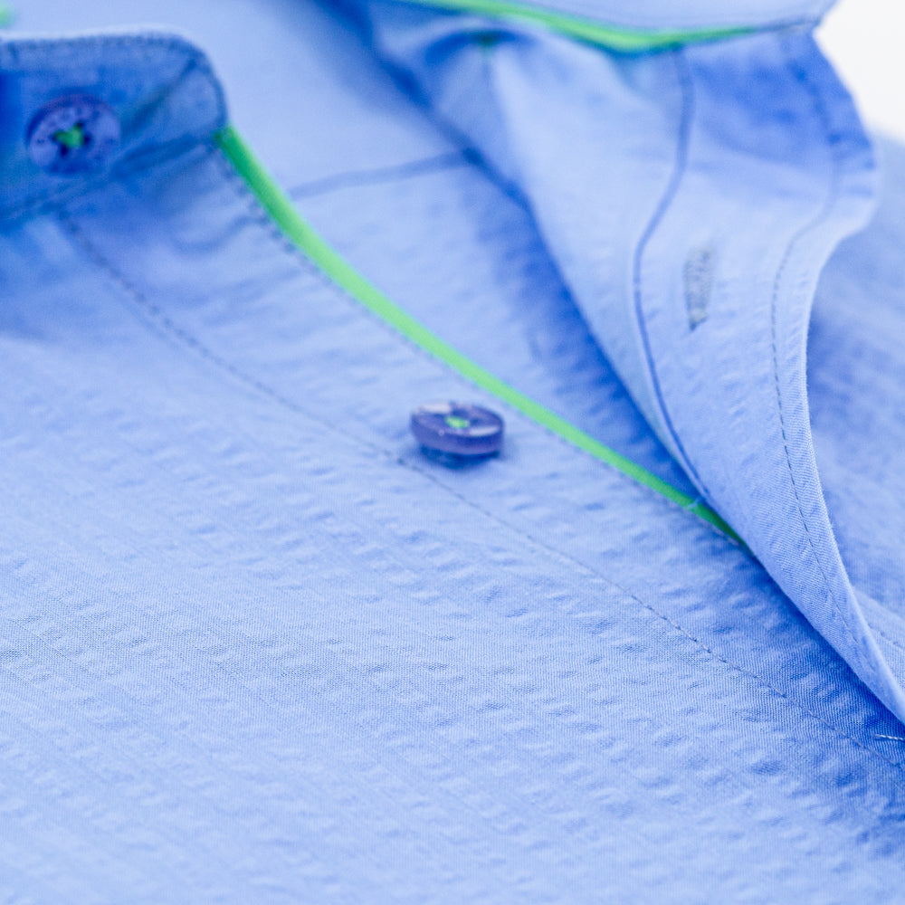 Mateo - Blue Short Sleeve Shirt Shirts EightX