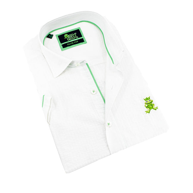 Mateo - White Short Sleeve Shirt Shirts EightX WHITE S