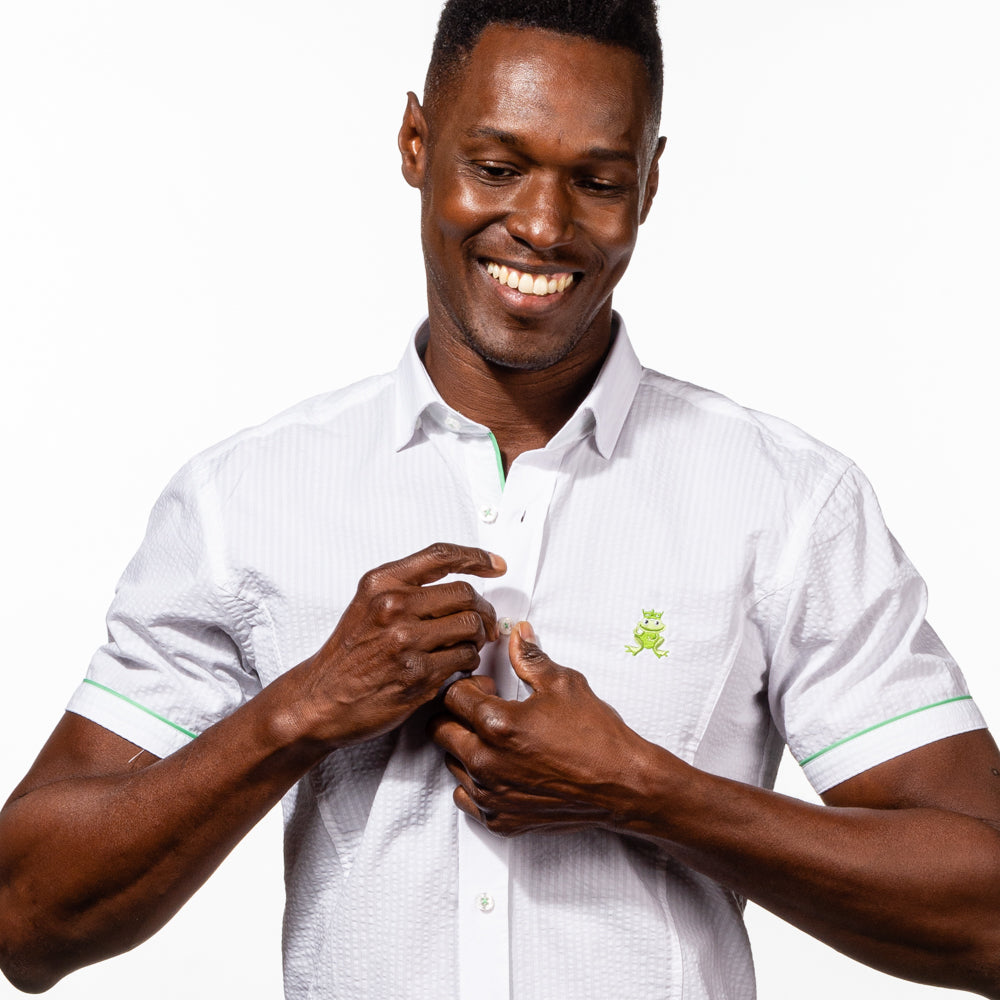 Mateo - White Short Sleeve Shirt Shirts EightX