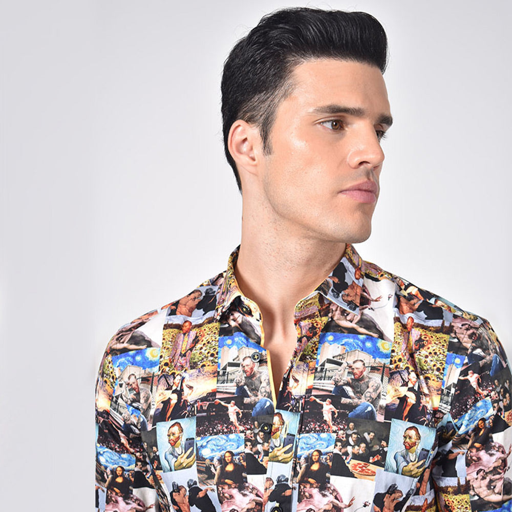 Millennial Van Gogh Button Down Print Shirt Shirts Eight-X