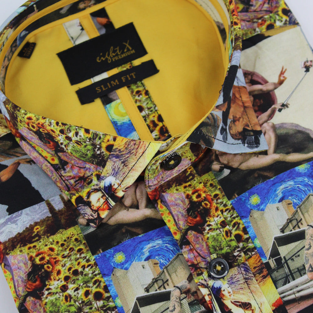 Millennial Van Gogh Button Down Print Shirt Shirts Eight-X