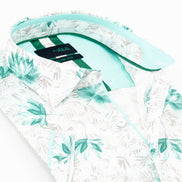 Mint Breeze Short Sleeve Linen Shirt Shirts Eight-X