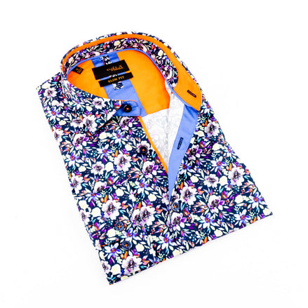 Morning in San Juan Button Down Shirt Shirts EightX NAVY S