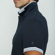 Navy Polo With Red And White Trim Shirts EightX