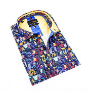 Night Walk Button Down Shirt Shirts EightX NAVY S