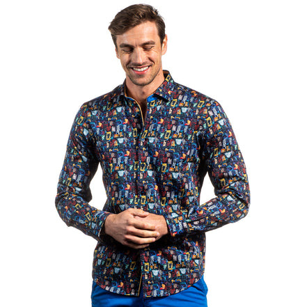 Night Walk Button Down Shirt Shirts EightX