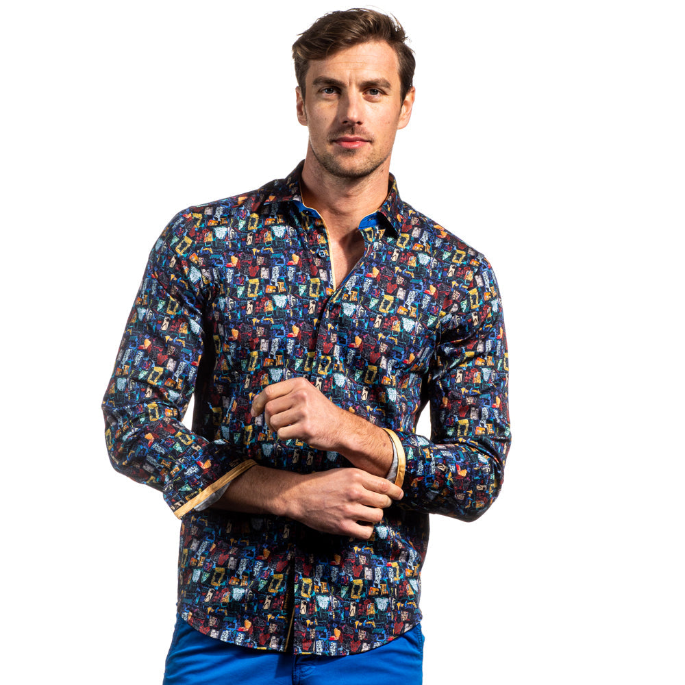 Night Walk Button Down Shirt Shirts EightX