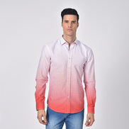 Ombré Red Polka Dot Button Down Shirt Shirts Eight-X