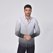 Ombre' Black Polka Dot Button Down Shirt Shirts Eight-X