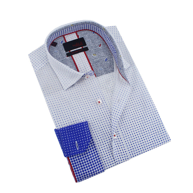 Ombre' Royal Blue Polka Dot Button Down Shirt Shirts Eight-X BLUE S
