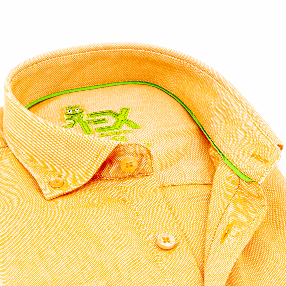 Oxford FROG Button Down Shirt - Orange Shirts EightX
