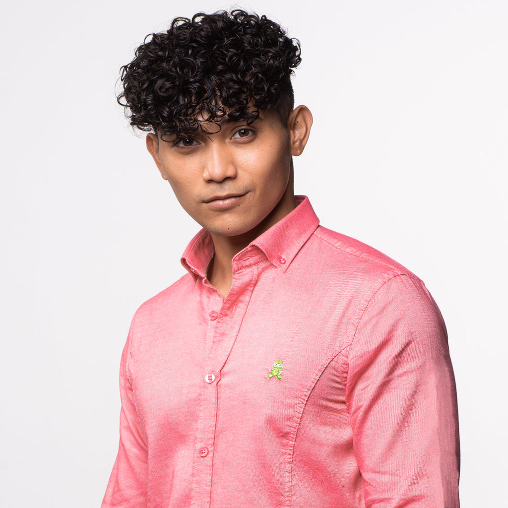 Oxford FROG Button Down Shirt - Red Shirts EightX