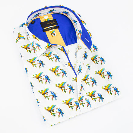 Parrot Bay Short Sleeve Shirt Shirts EightX WHITE S